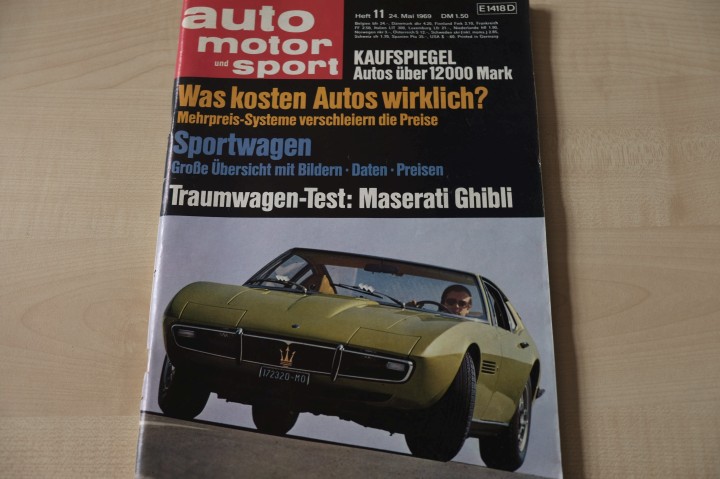 Deckblatt Auto Motor und Sport (11/1969)